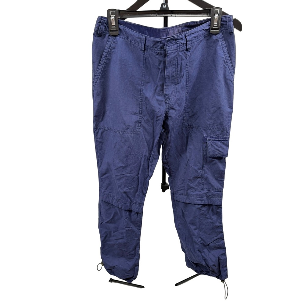 Vintage A&F 90's Y2K Womens Navy Relaxed Utility Cargo Paratrooper Pants Sz 6